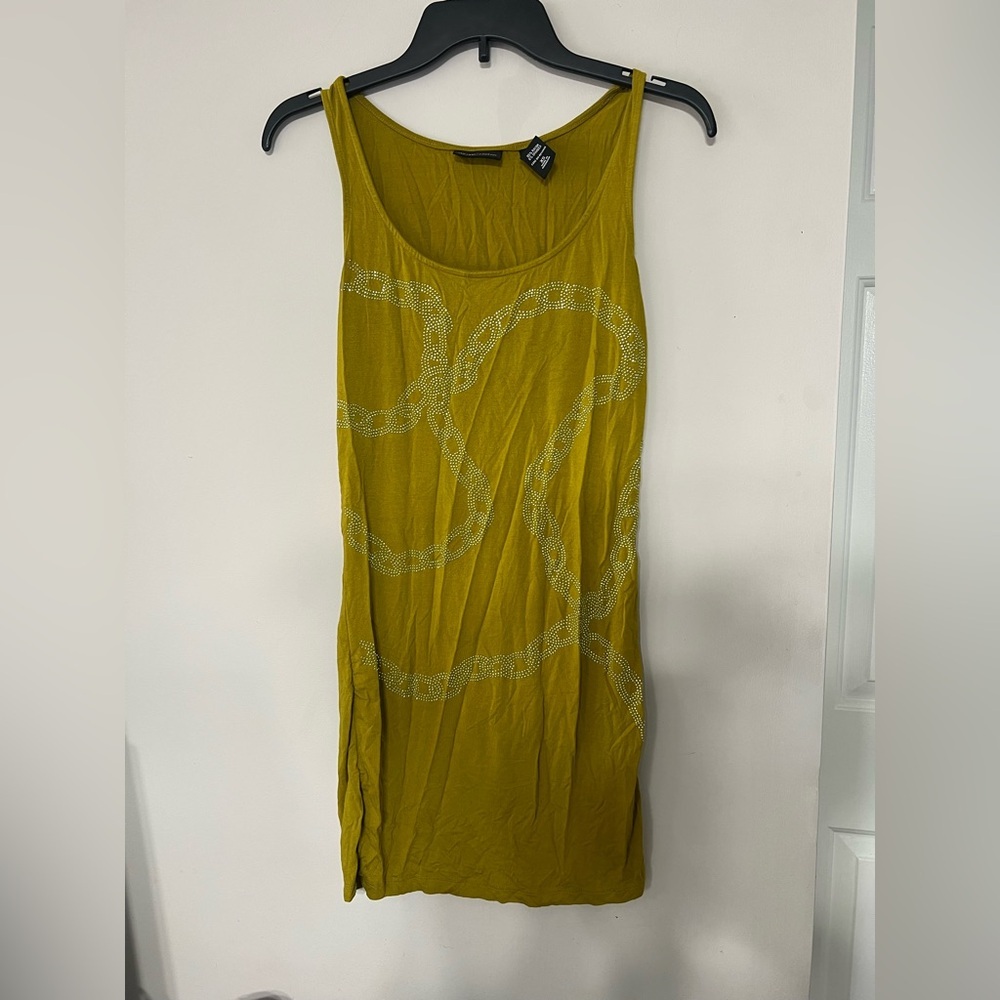 New York & Company Mustard Sleeveless dress